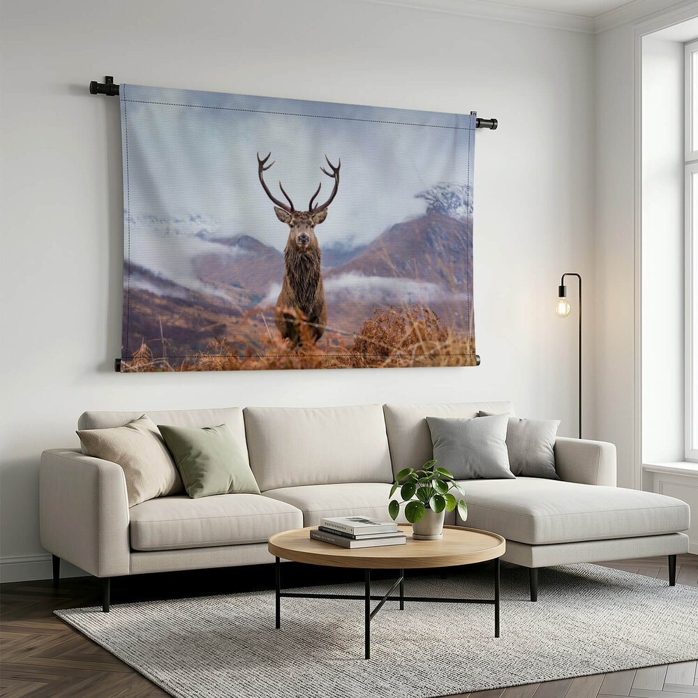 Majestueus hert in natuurlijk leefgebied