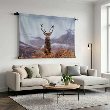 Majestueus hert in natuurlijk leefgebied