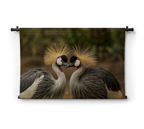 Hartstochtelijke kraanvogels bij elkaar