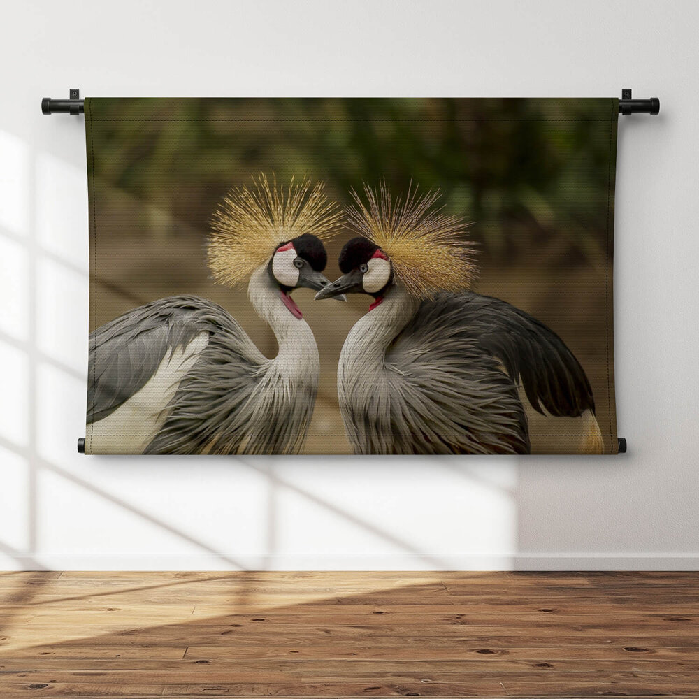 Hartstochtelijke kraanvogels bij elkaar