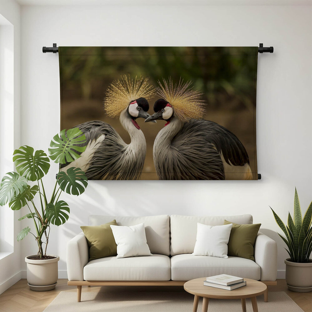 Hartstochtelijke kraanvogels bij elkaar