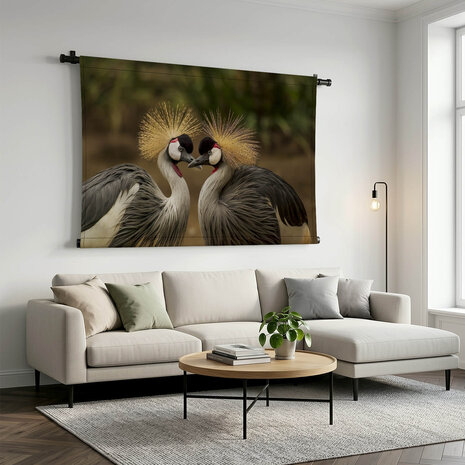 Hartstochtelijke kraanvogels bij elkaar