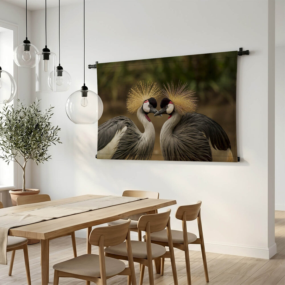 Hartstochtelijke kraanvogels bij elkaar