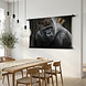Volwassen zilverrug gorilla dreigende blik