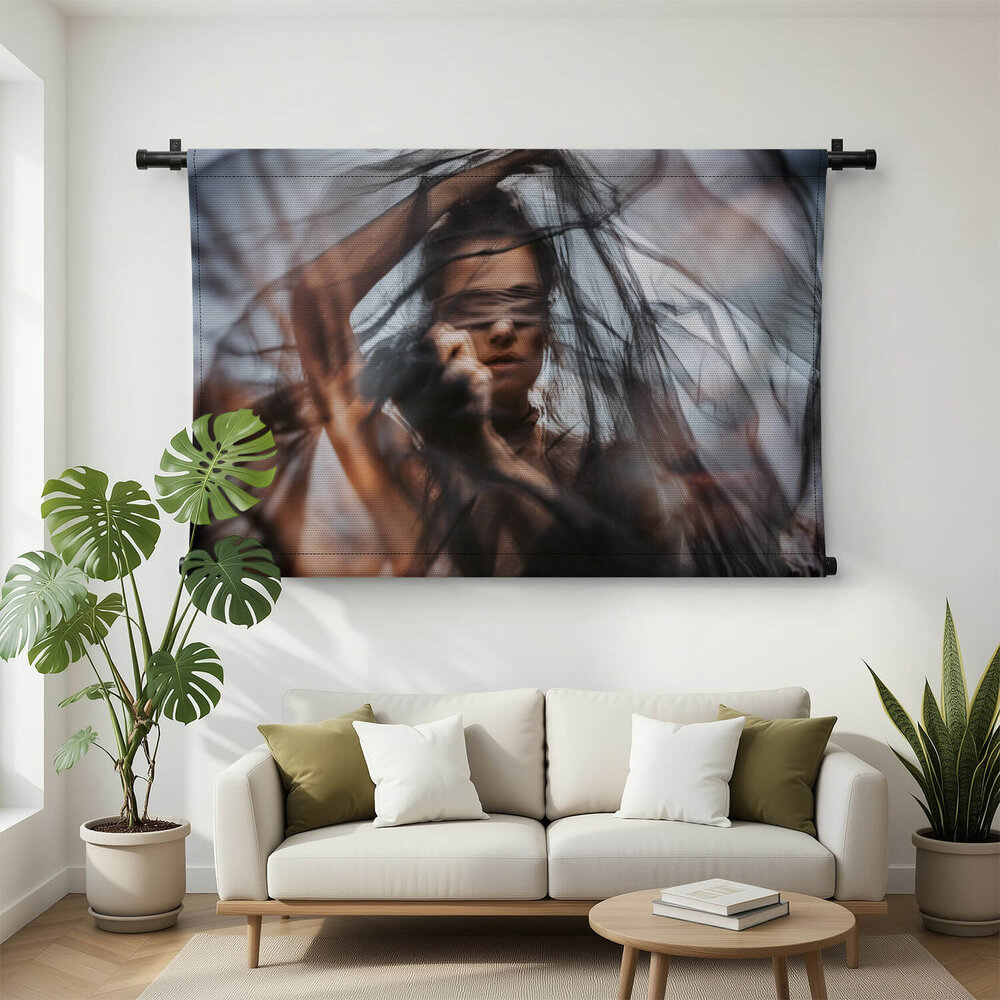 Art portret van elegante vrouw
