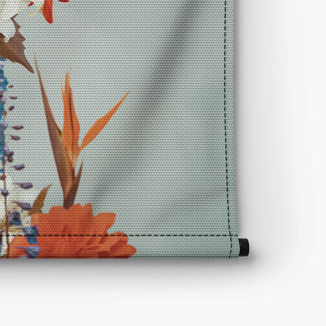 Abstracte kunstcollage van Aziatische vrouw met bloemen