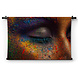 Oog met kleurrijke kunstmake-up