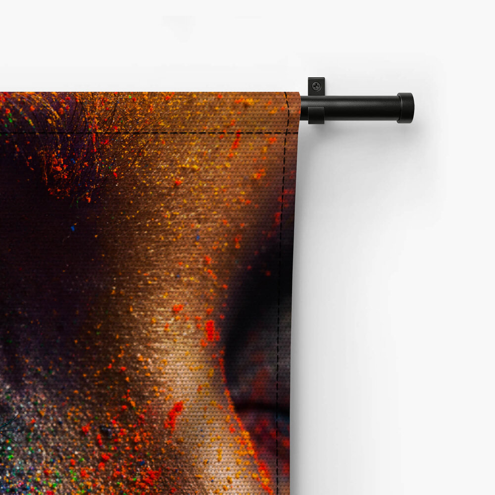 Oog met kleurrijke kunstmake-up