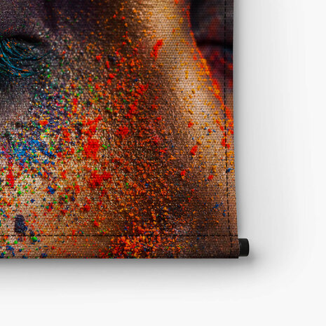 Oog met kleurrijke kunstmake-up
