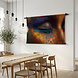 Oog met kleurrijke kunstmake-up