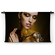 Kunstmake-up met gouden schittering