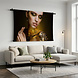 Kunstmake-up met gouden schittering
