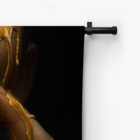 Creatieve abstracte make-up met gouden verf