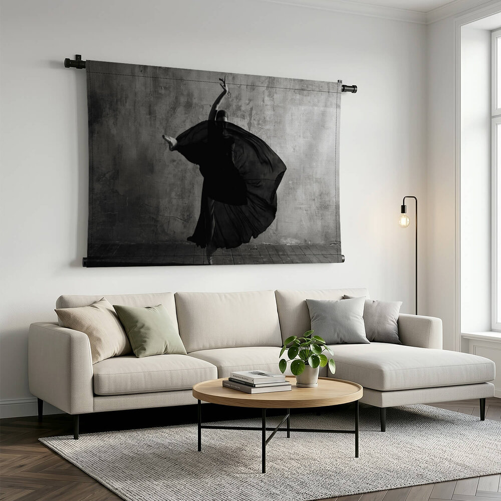 Ballerina in zwart-wit