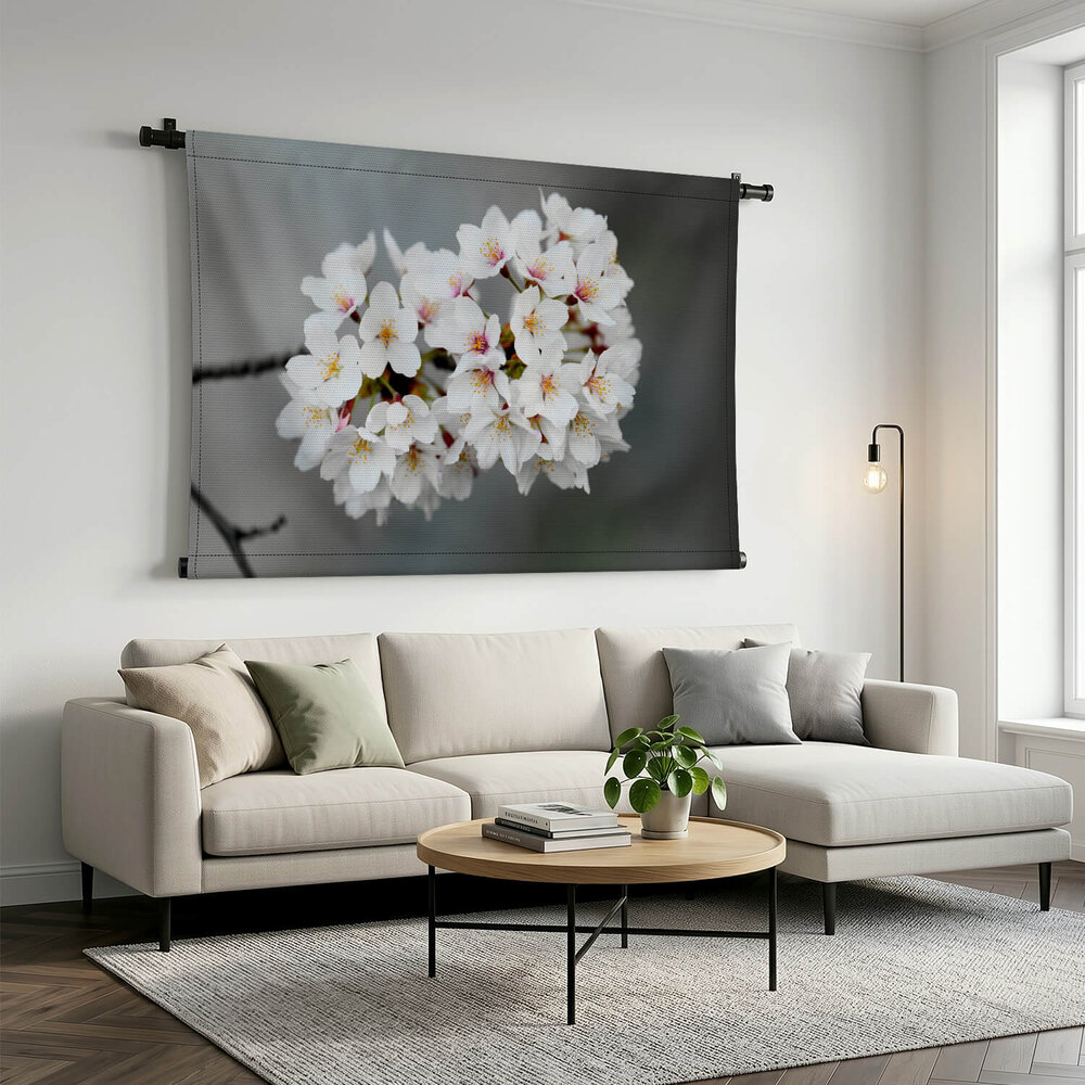 Cluster van witte bloesem