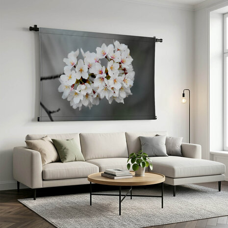 Cluster van witte bloesem