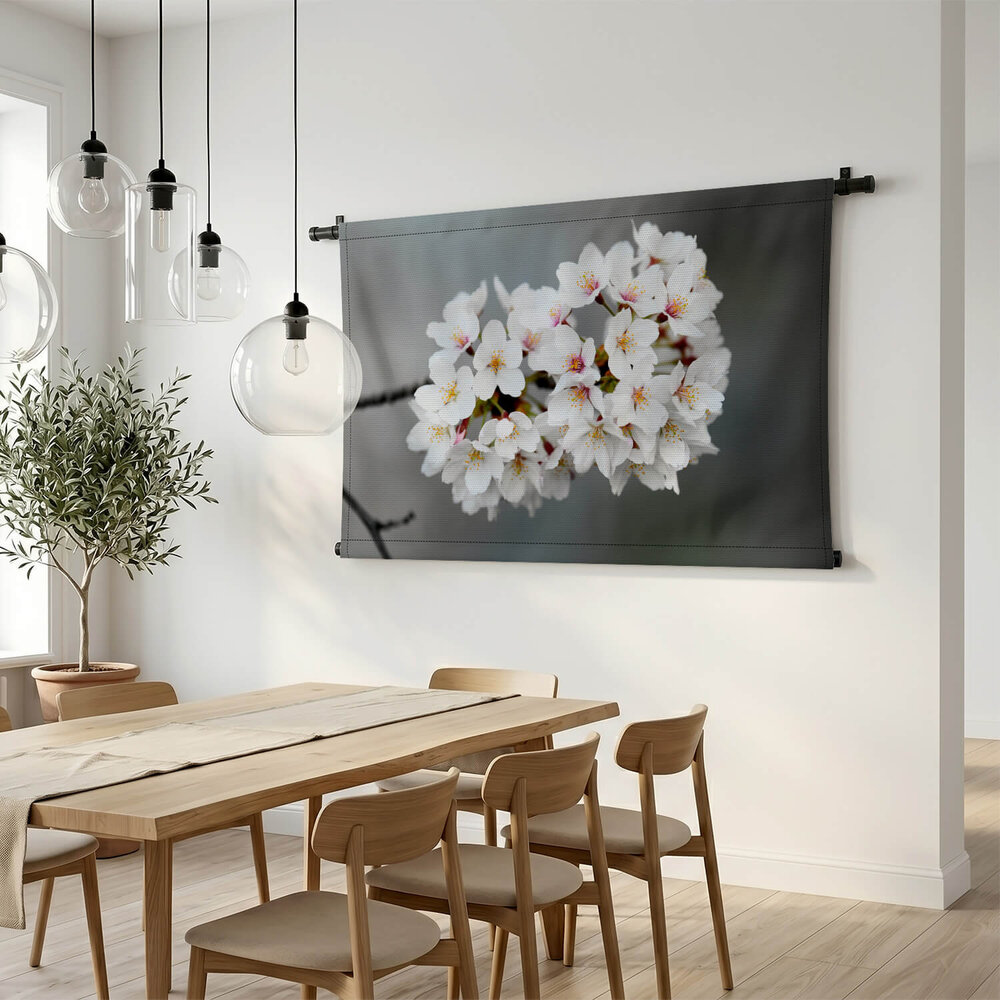 Cluster van witte bloesem