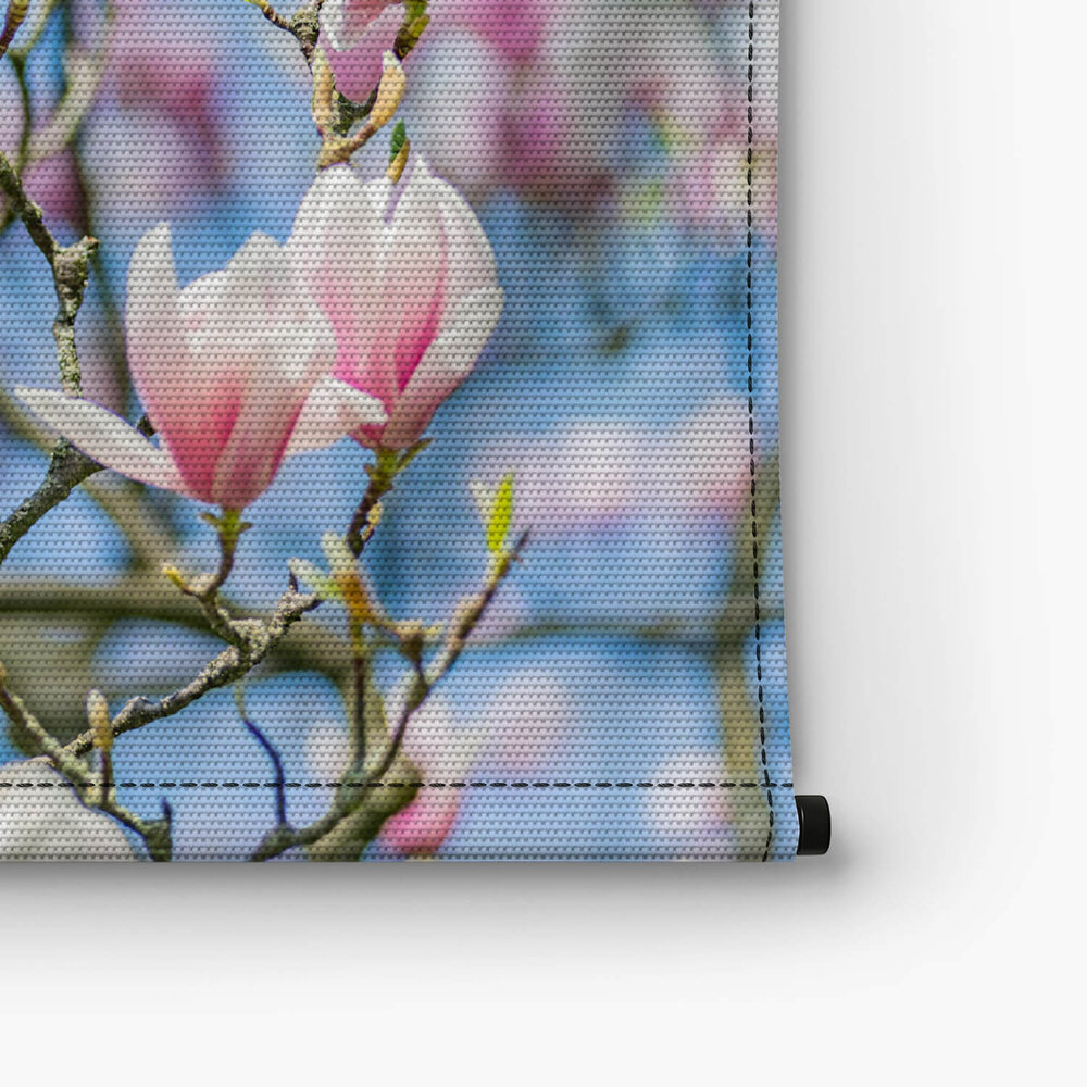 Blauwe luchten met magnolia