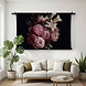 Mooi boeket van verschillende bloemen met vintage effect