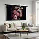 Mooi boeket van verschillende bloemen met vintage effect