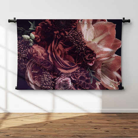 Roze bloemen in vintage stijl