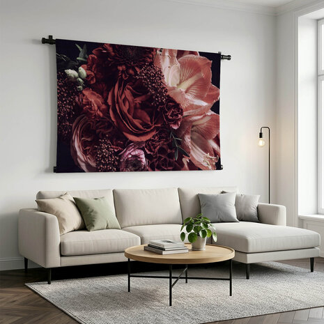 Roze bloemen in vintage stijl