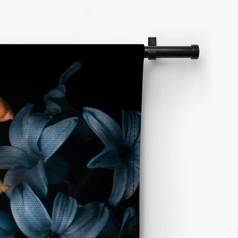 Oranje en blauwe bloemen