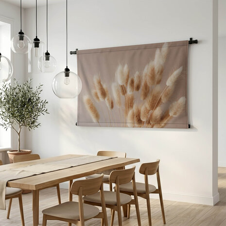 Rietstengels tegen beige achtergrond
