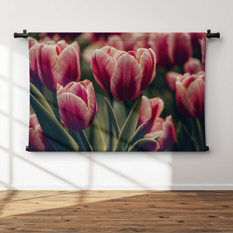 Romantiek van de roze tulpen