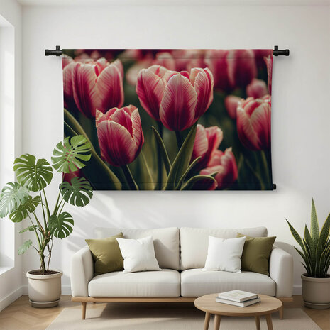 Romantiek van de roze tulpen