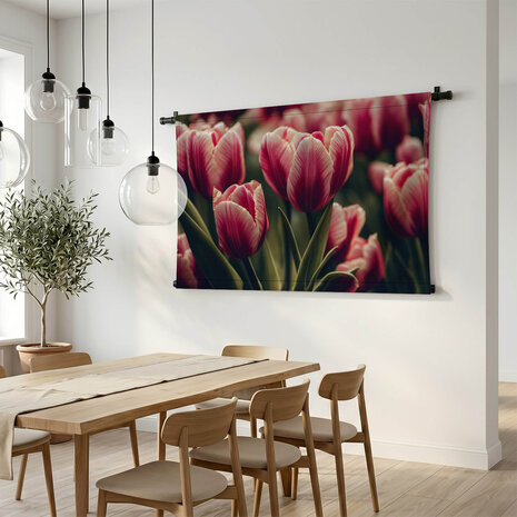 Romantiek van de roze tulpen
