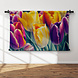 Collage van gele en paarse tulpen