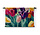Frivool samenspel van gekleurde tulpen