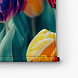 Frivool samenspel van gekleurde tulpen