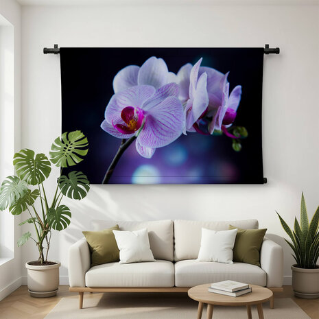 Fragiele lila orchidee