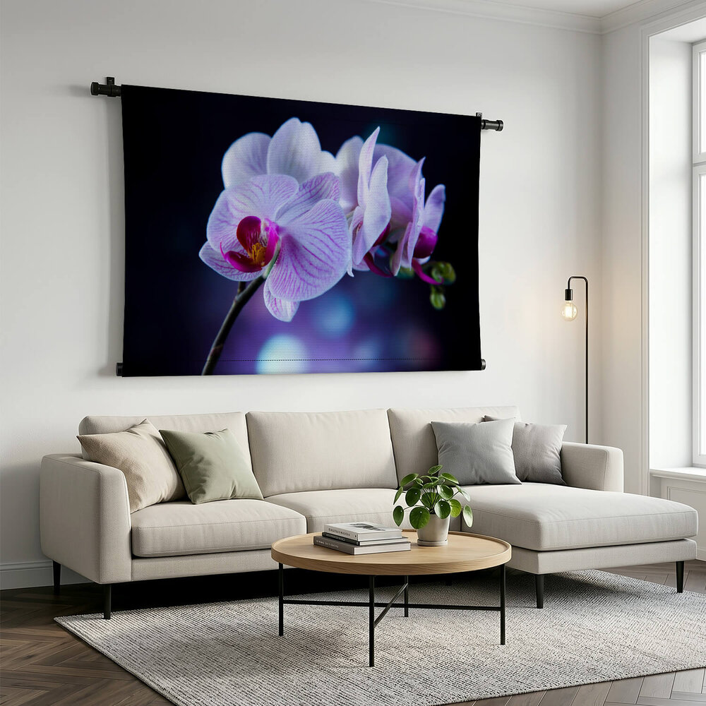 Fragiele lila orchidee