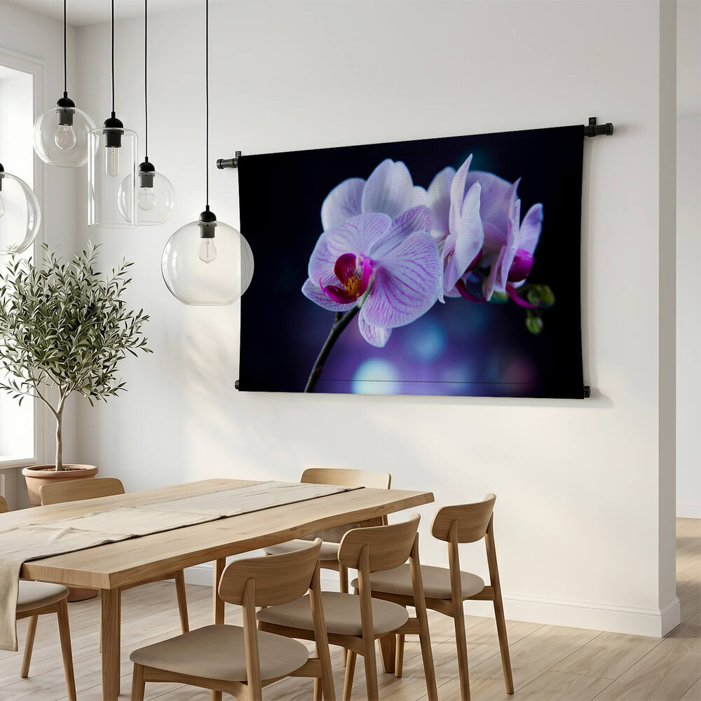 Fragiele lila orchidee