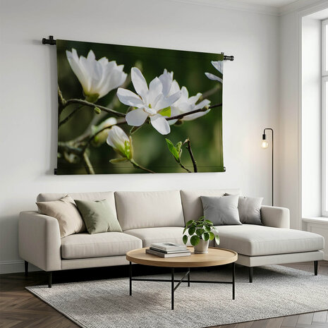Witte magnoliabloemen