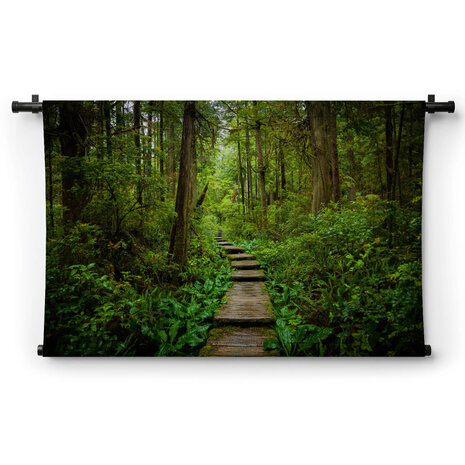 Schilderachtige route door het bos