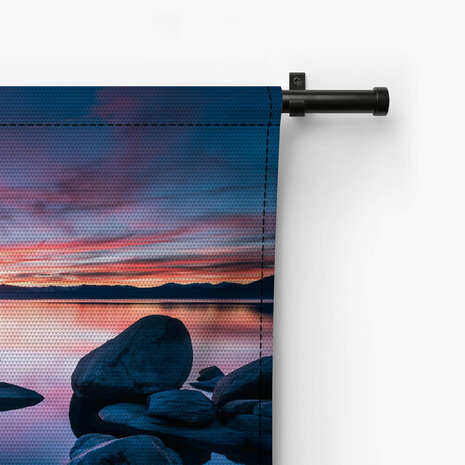 Zonsondergang boven het meer Lake Tahoe