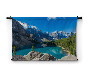 Prachtige Moraine bergmeer in de Canadese Rocky Mountains