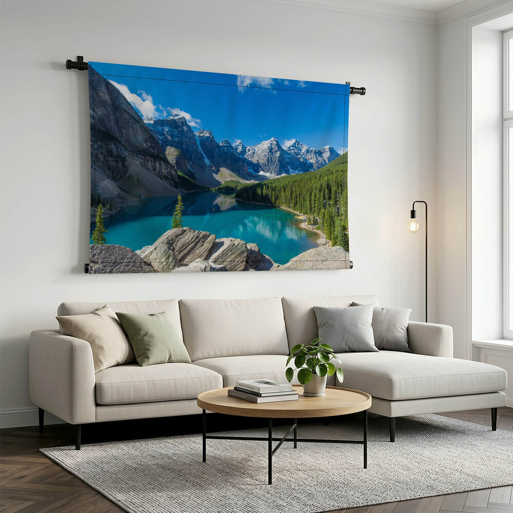 Prachtige Moraine bergmeer in de Canadese Rocky Mountains