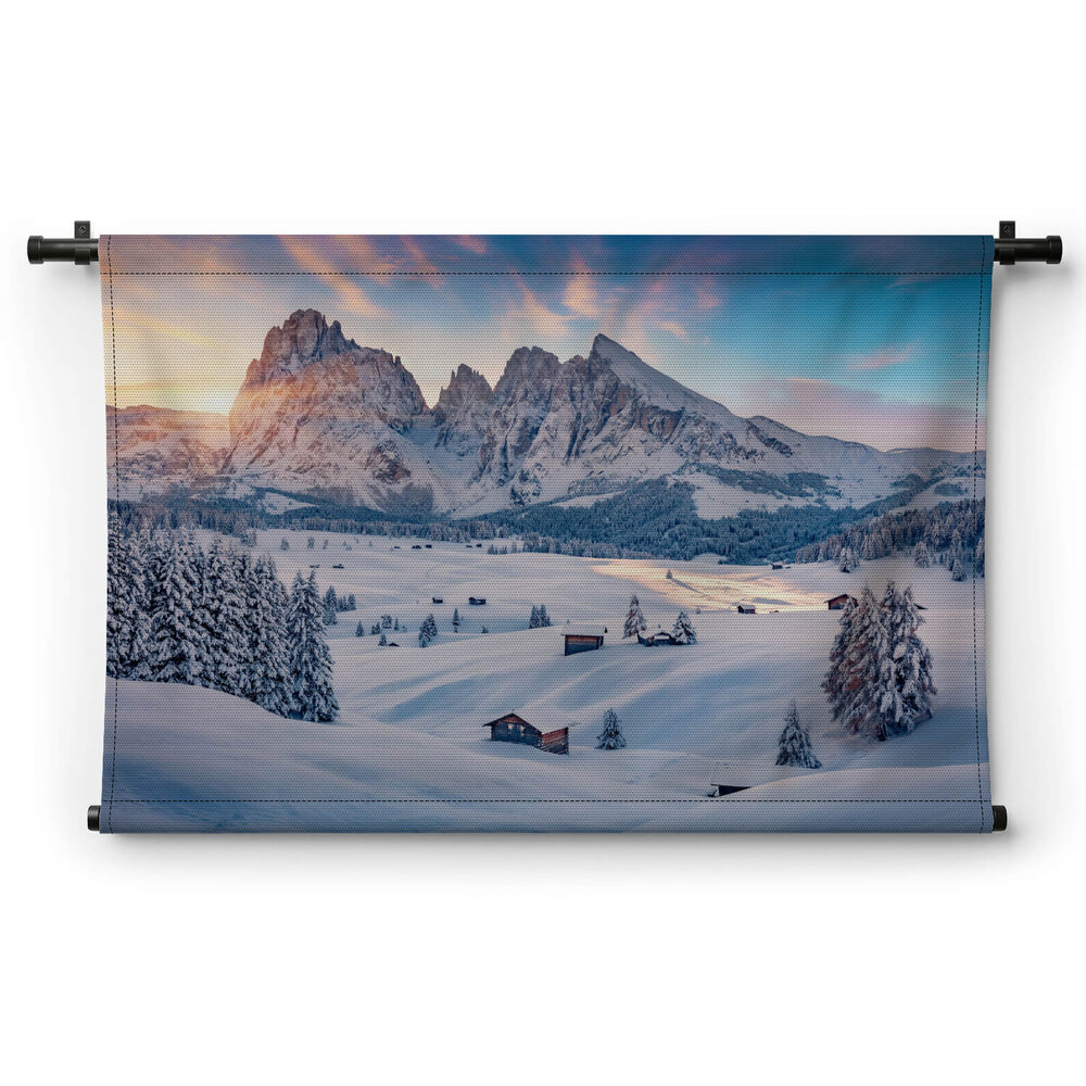 Bergdal in de winter
