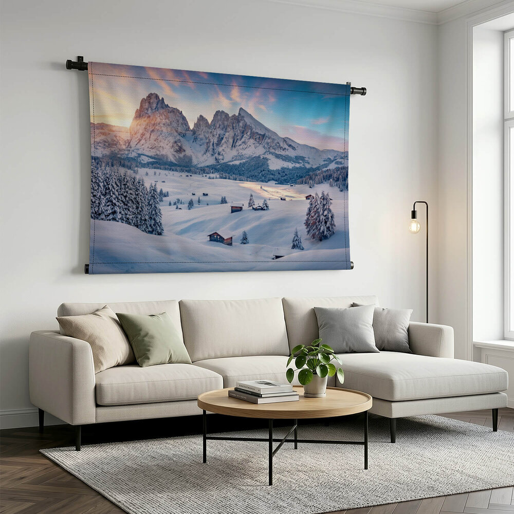 Bergdal in de winter