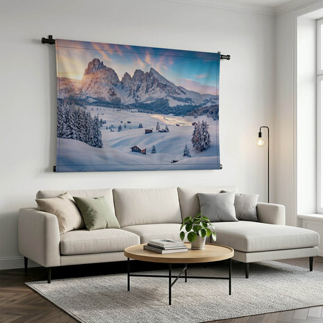Bergdal in de winter