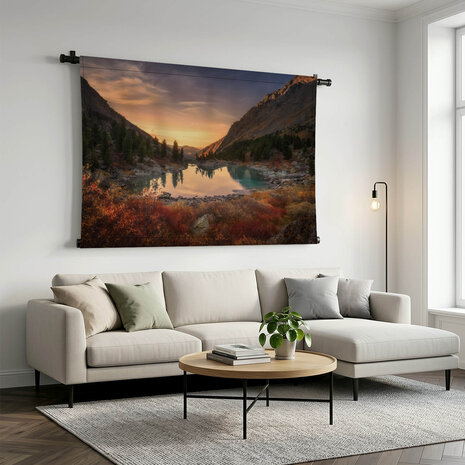 Paradijselijk meertje in herfstzon