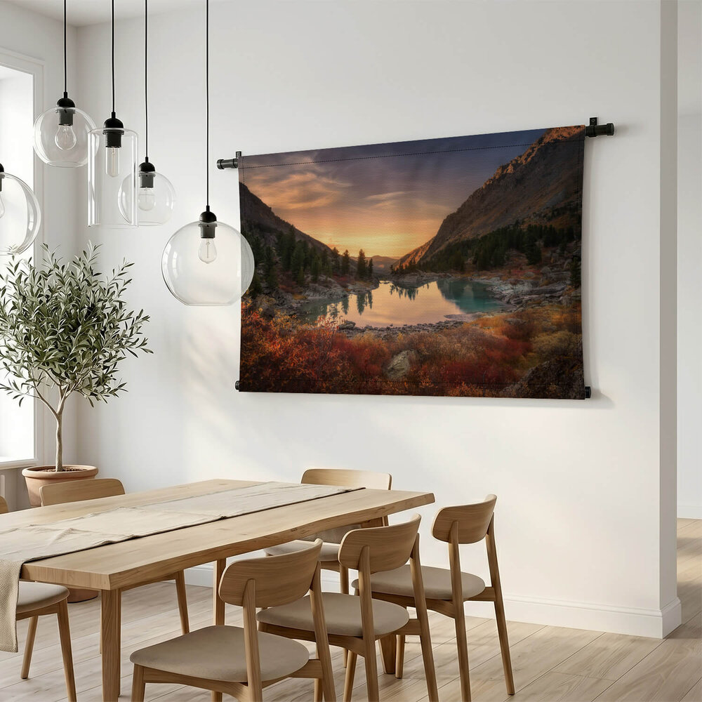 Paradijselijk meertje in herfstzon