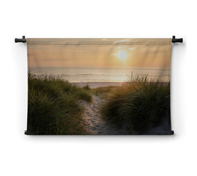 Ondergaande zon boven de zee