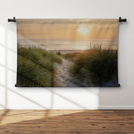 Ondergaande zon boven de zee