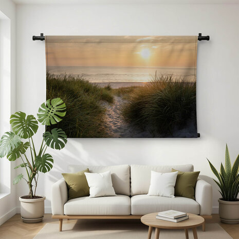 Ondergaande zon boven de zee